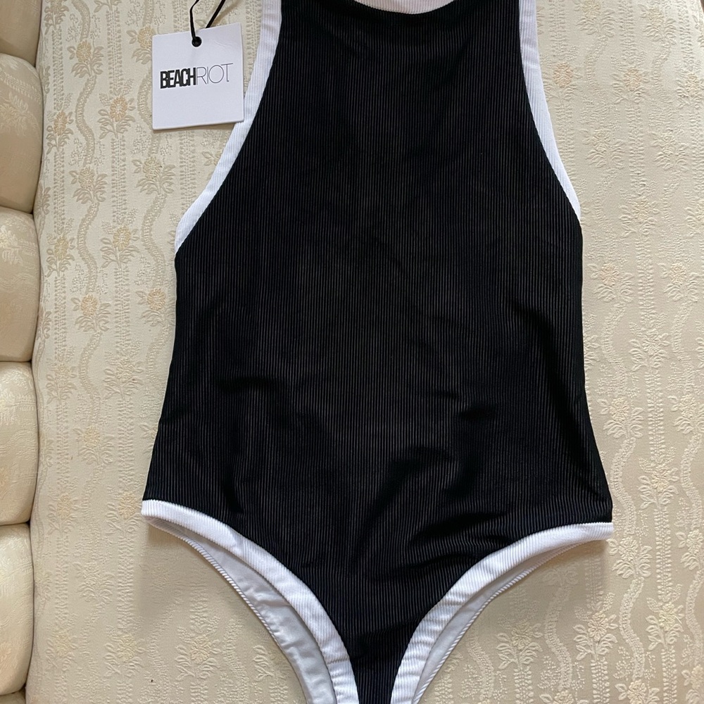 Beach Riot - Steph One Piece Black & White / Small